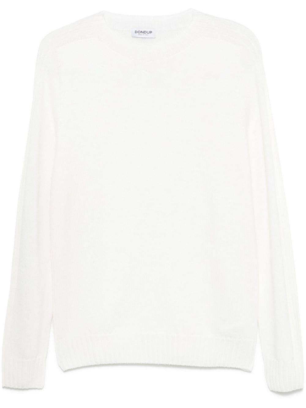 Maglione bianco in lana UT166M00856002 005 DONDUP 