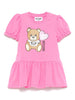 Abito fucsia teddy heart neonata
