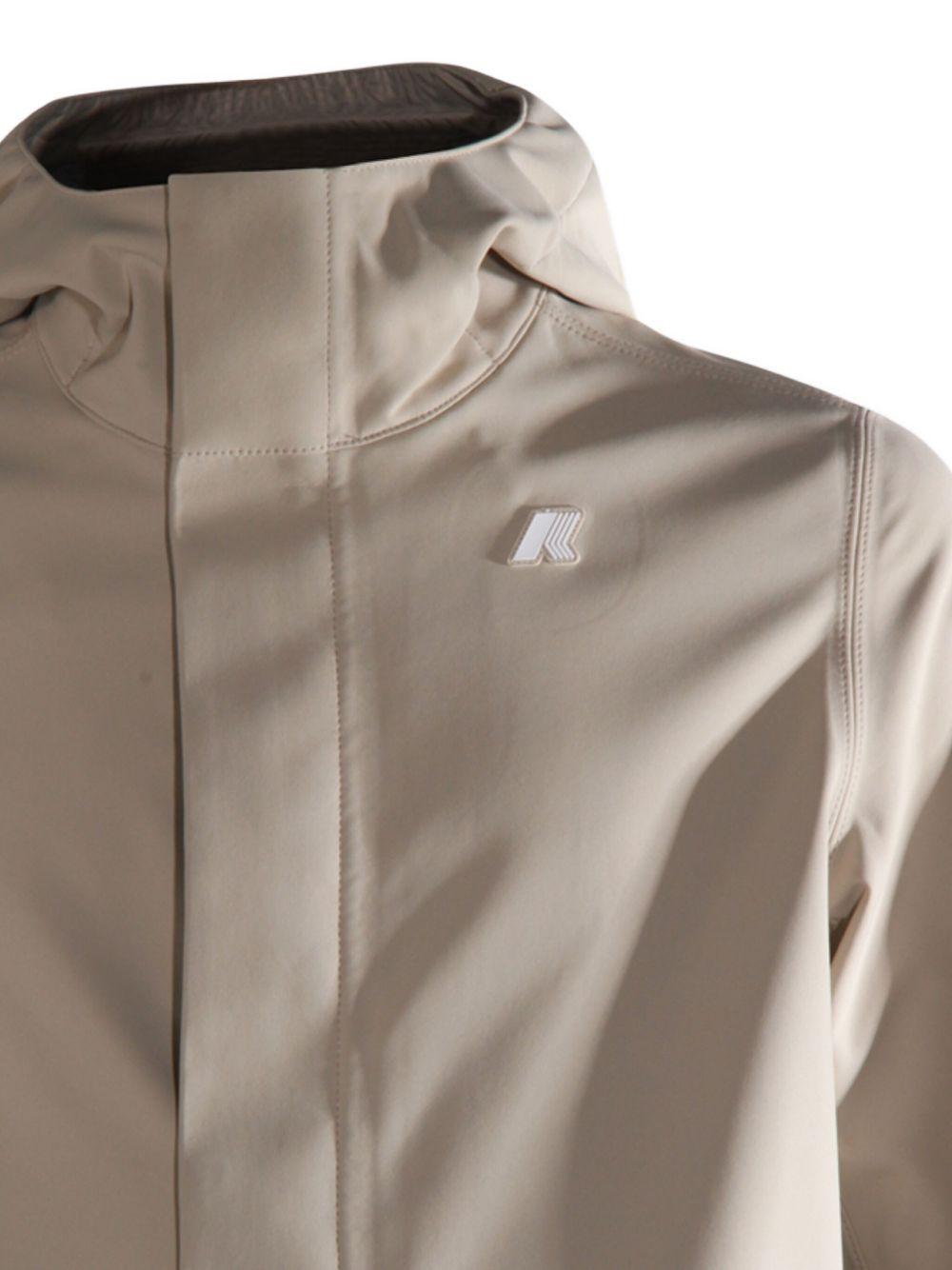 Giacca lunga beige con cappuccio K7126UW B2A K-WAY 