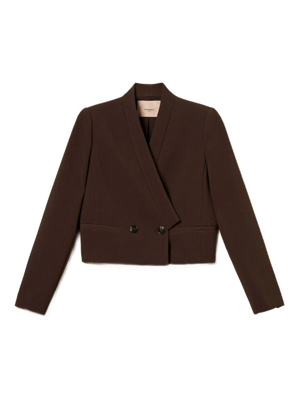 Blazer Corto Doppiopetto con Taglio Asimmetrico 252TT2380 11054 TWINSET 