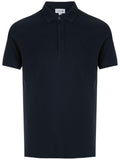 Polo blu notte logo ricamo tono su tono