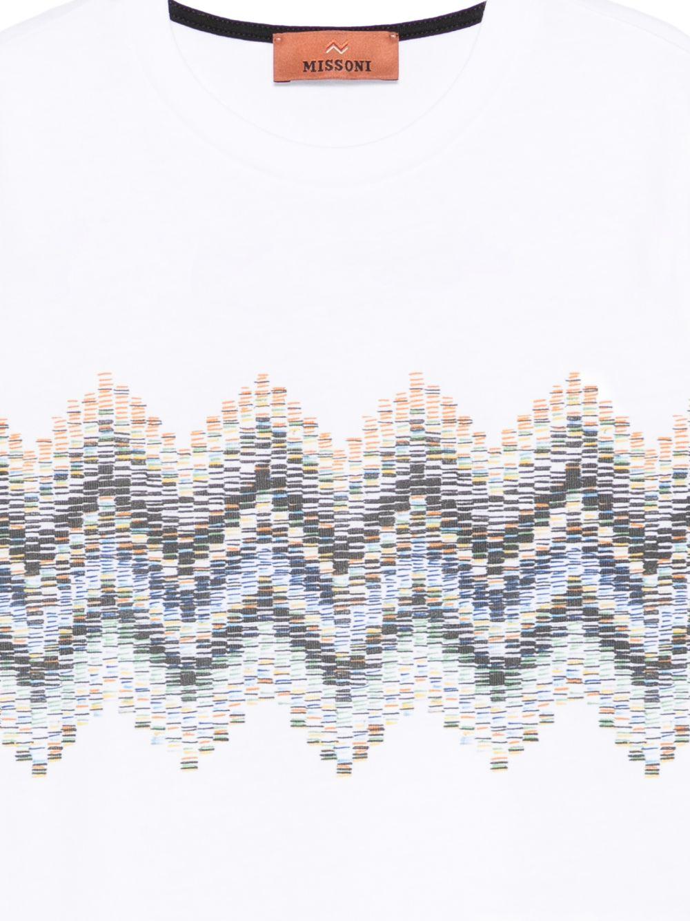 T-shirt con motivo geometrico pixelato MY8P81Z3672 100MC MISSONI KIDS 