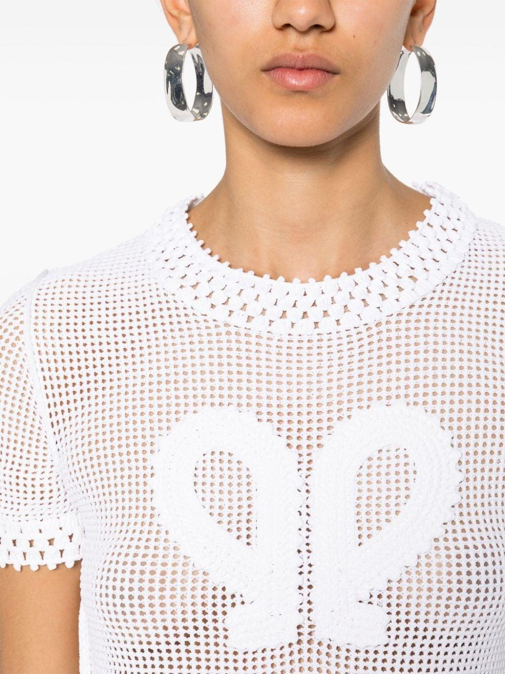 Maglia bianca in rete