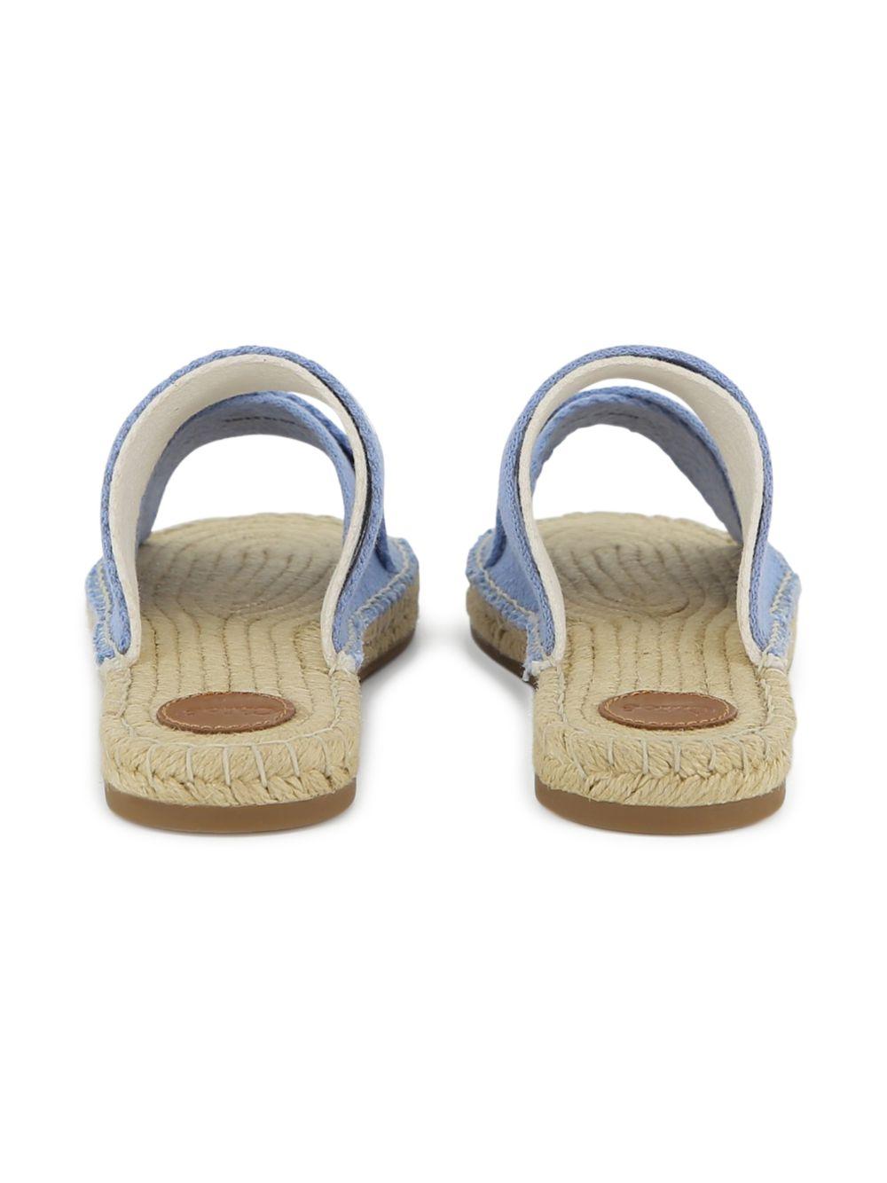 Sandali espadrillas in tessuto con logo C20885 Z10 CHLOE KIDS 