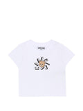 T-shirt bianca con stampa orsetto
