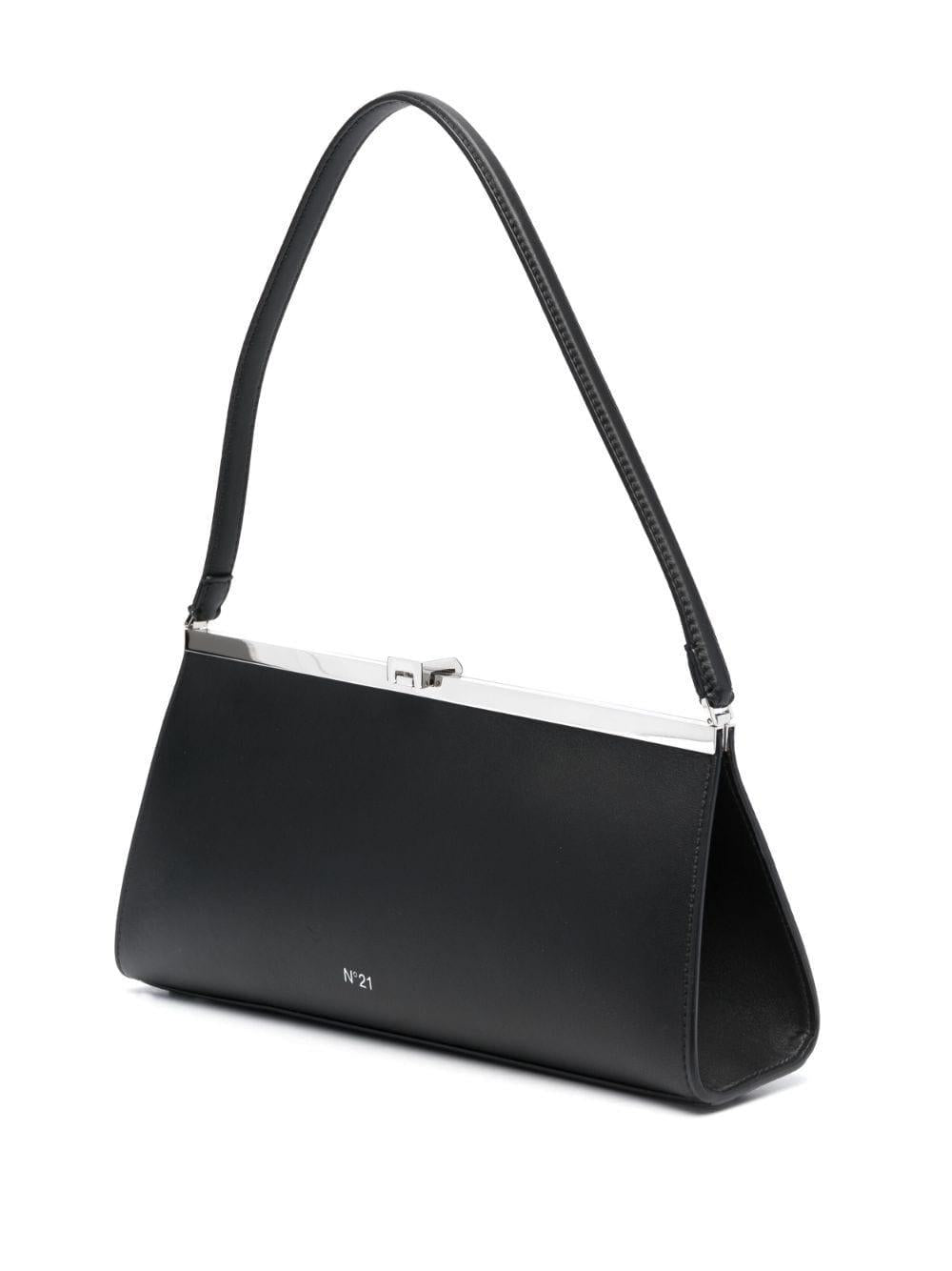 Borsa obliqua nera in pelle 23EBS0954NP02 NERO N21 