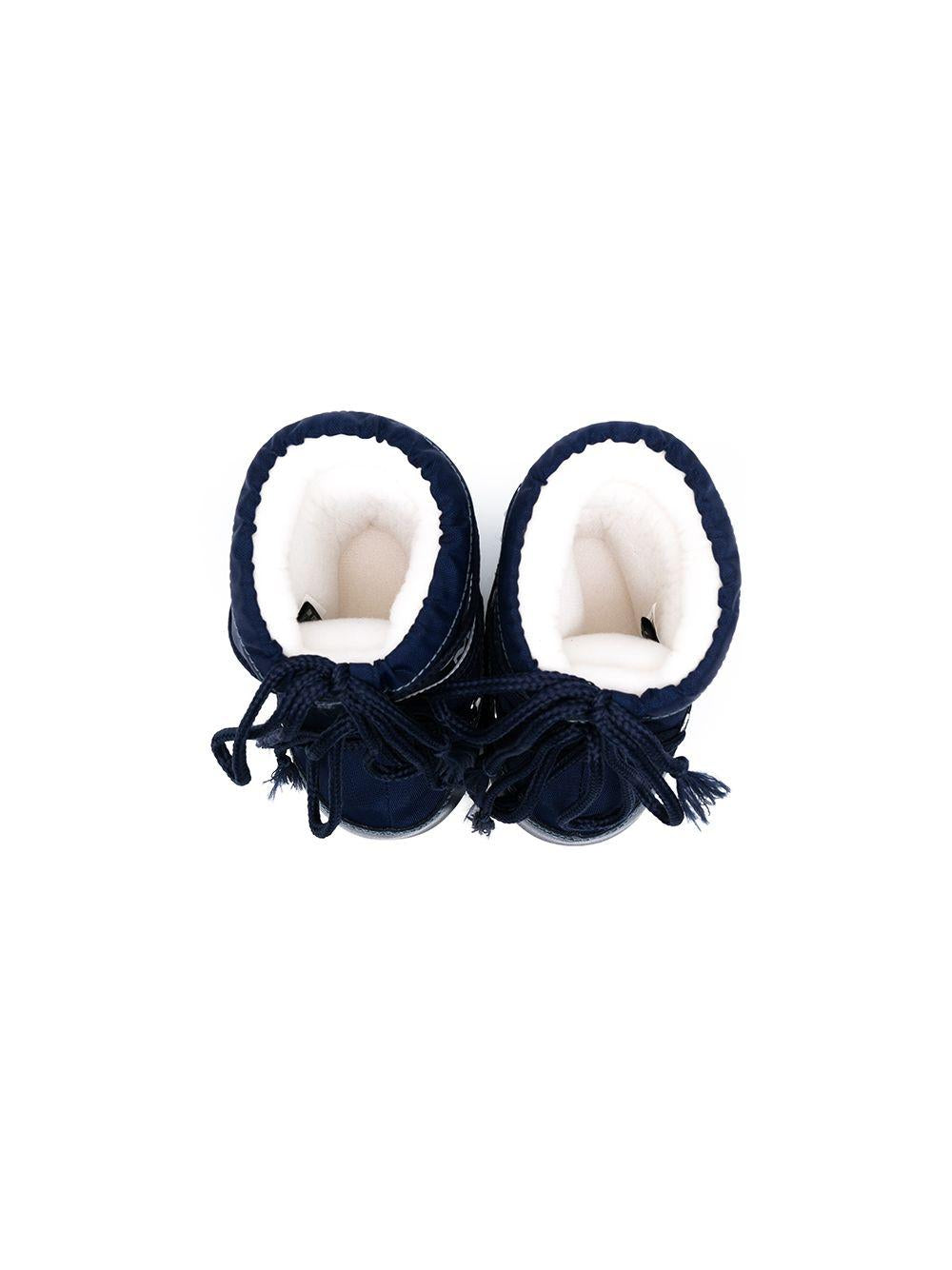 Stivali da neve blu con lacci 80D1400430 F003 MOON BOOT KIDS 