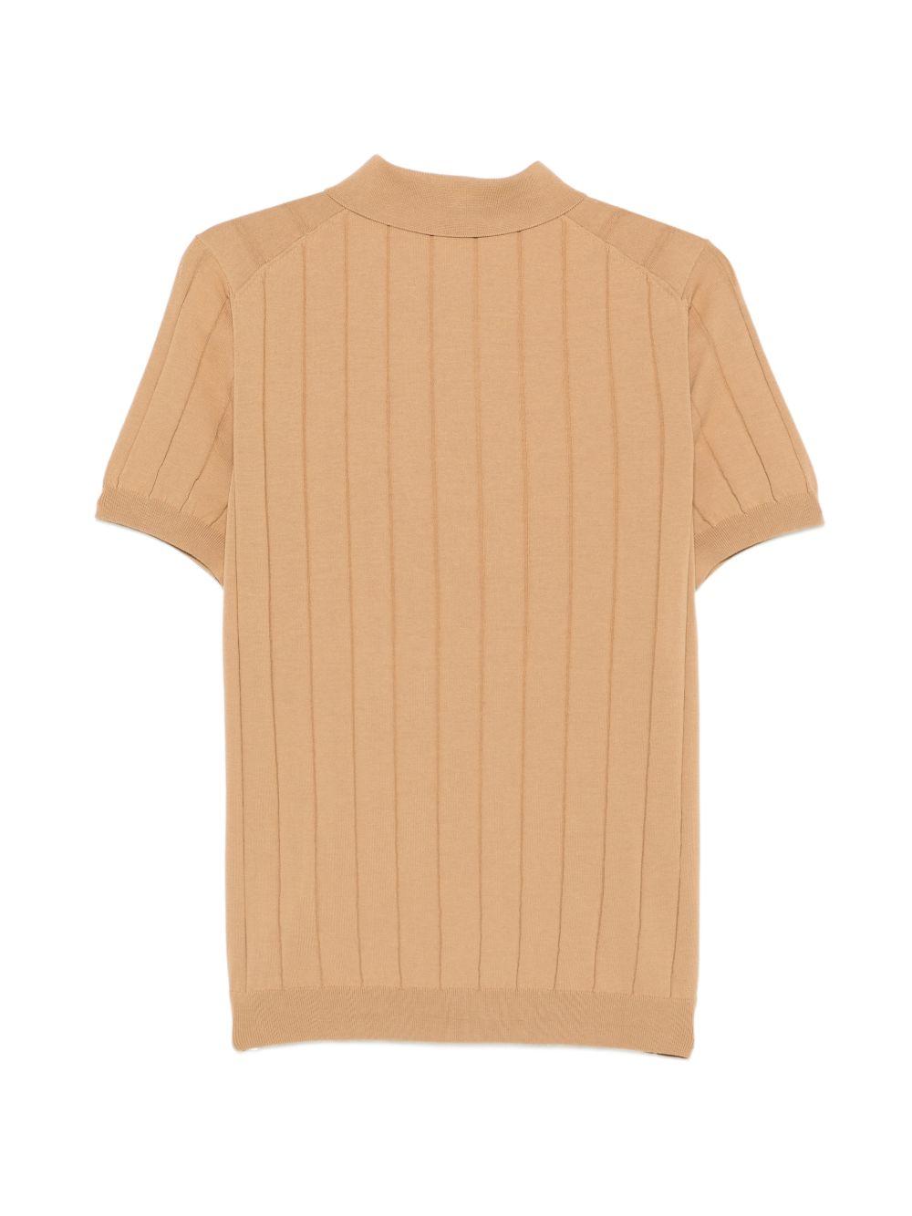 Polo in cotone a coste DK17027 NOCCIOLA DIKTAT 