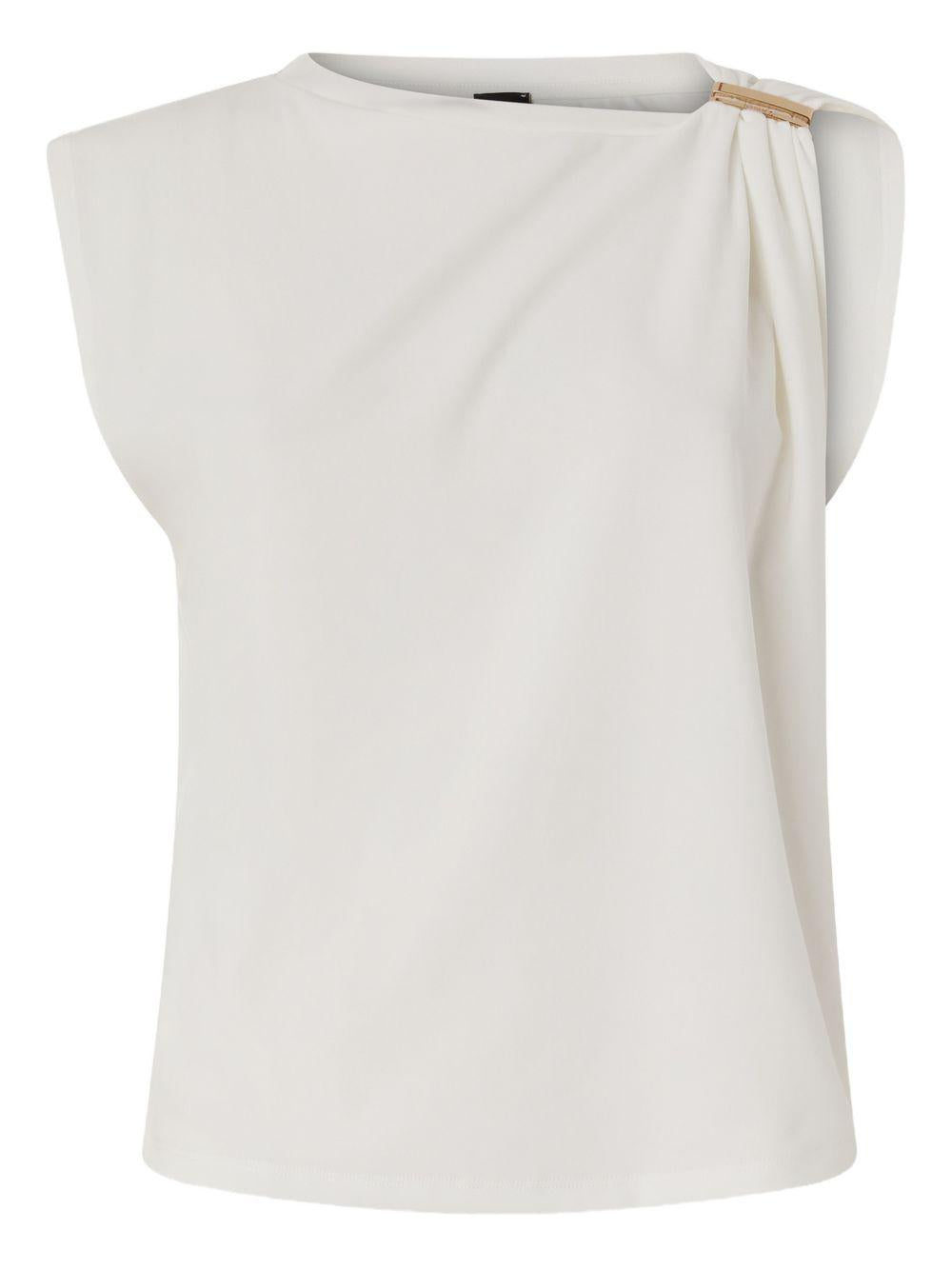 Top senza maniche con dettaglio metallico 106478A35D Z05 PINKO 