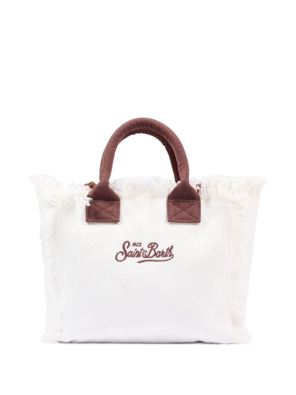 Borsa mare in cotone con frange COL0001# 00326L MC2 SAINT BARTH KIDS 