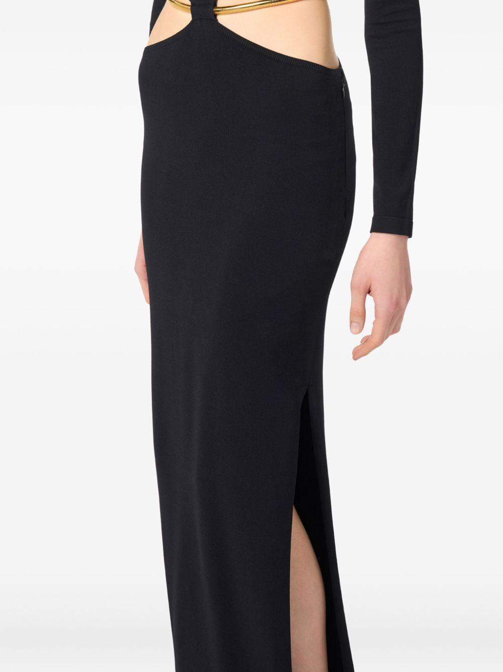 Abito a Maniche Lunghe con Dettaglio Cut-Out Nero AM24S56E2 110 ELISABETTA FRANCHI 