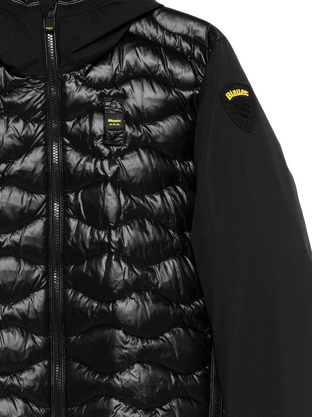 Piumino con cappuccio nero 25WBLKC08440006355 999 BLAUER KIDS 