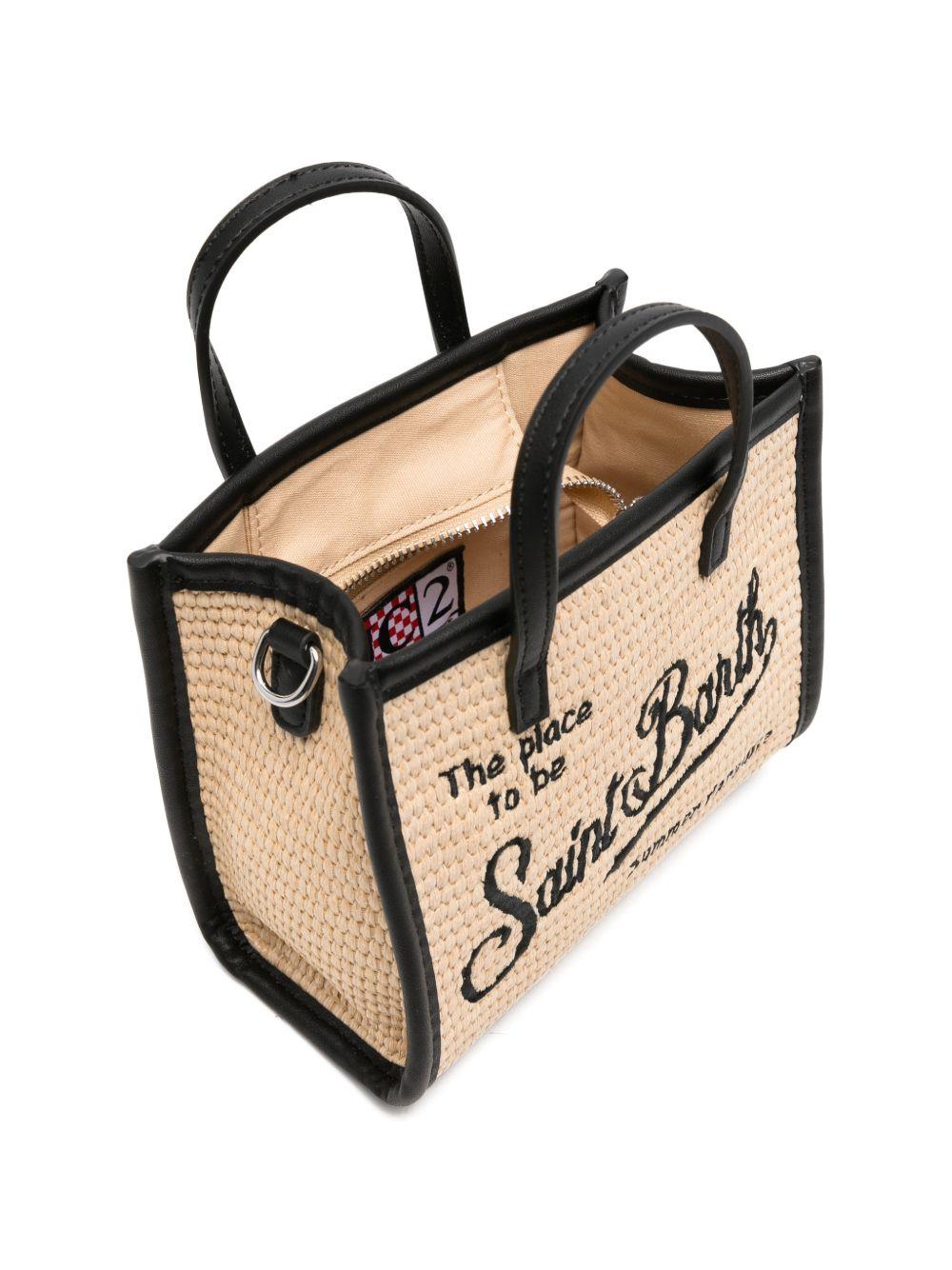 Borsa tote in paglia con ricamo logo VVID001 00421L MC2 SAINT BARTH 
