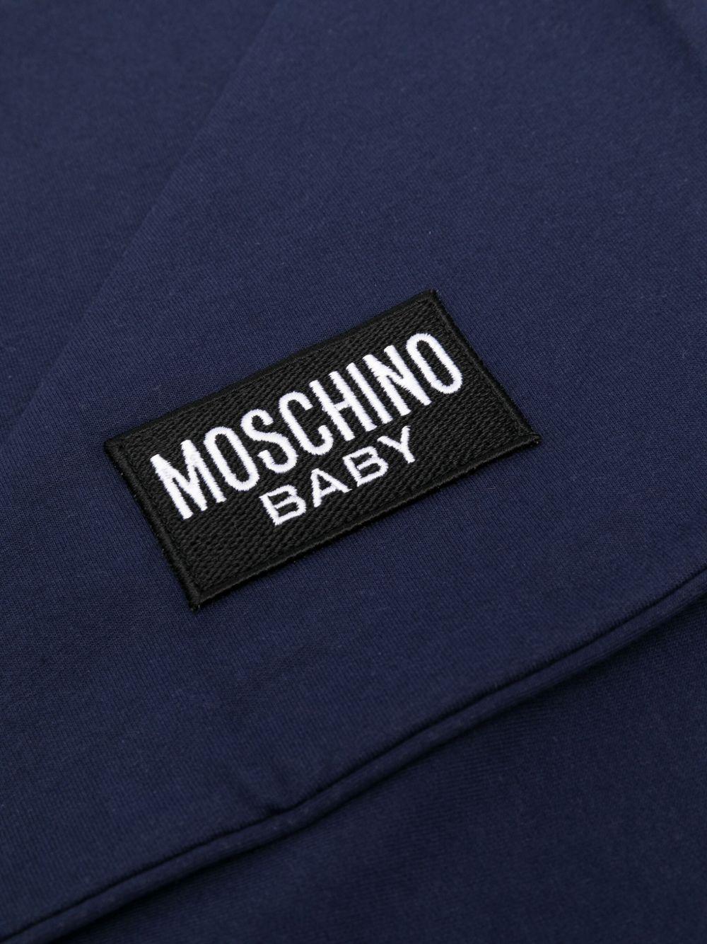 Coperta blu navy con motivo Teddy Bear MQB00FLCA40 40016 MOSCHINO KIDS 