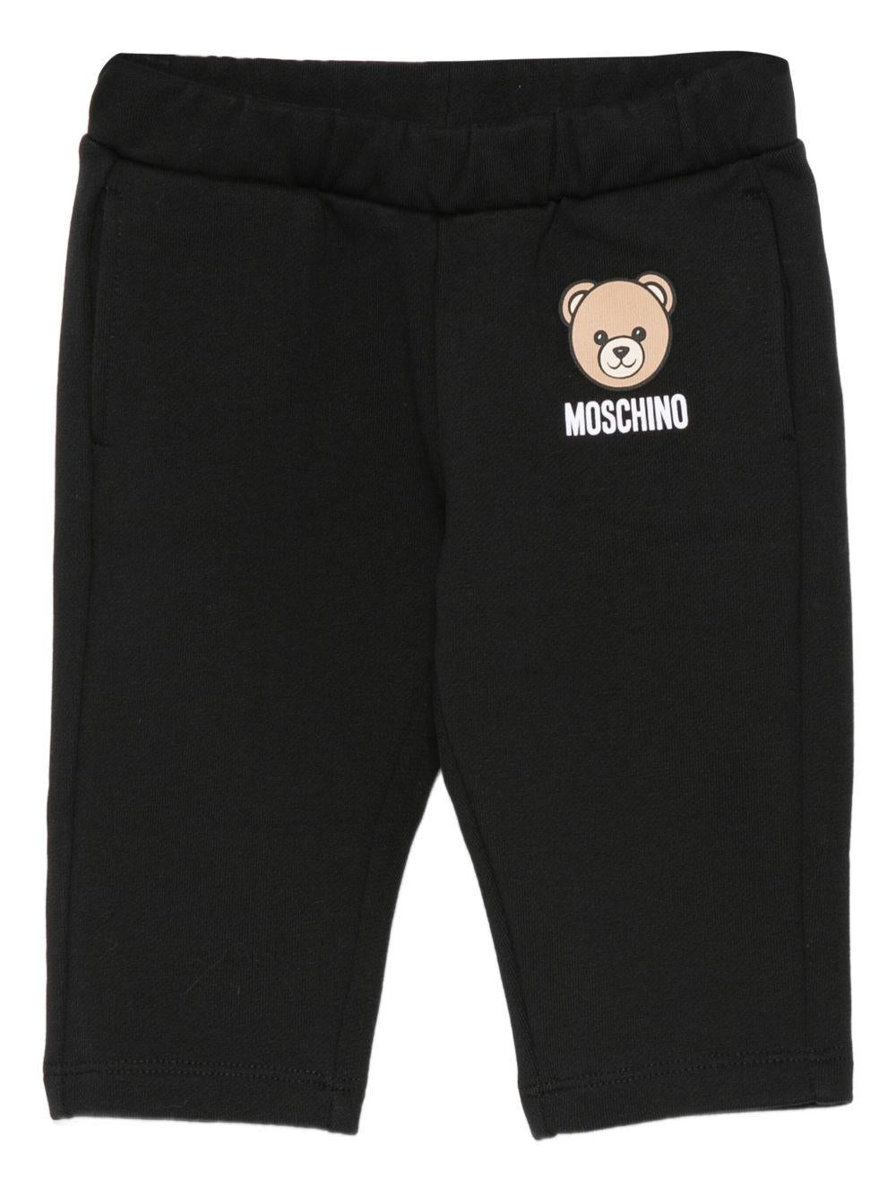 Pantaloni con Logo Teddy Bear MUP05KLCA15 60100 MOSCHINO KIDS 