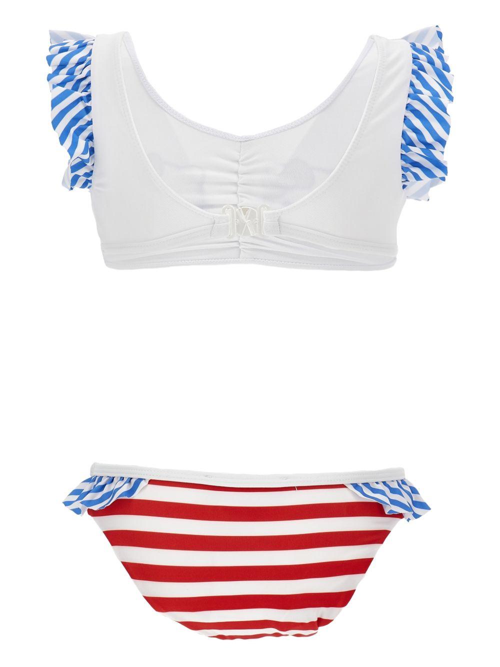 Costume bikini con stampa righe 19G0007050 4499 MONNALISA KIDS 