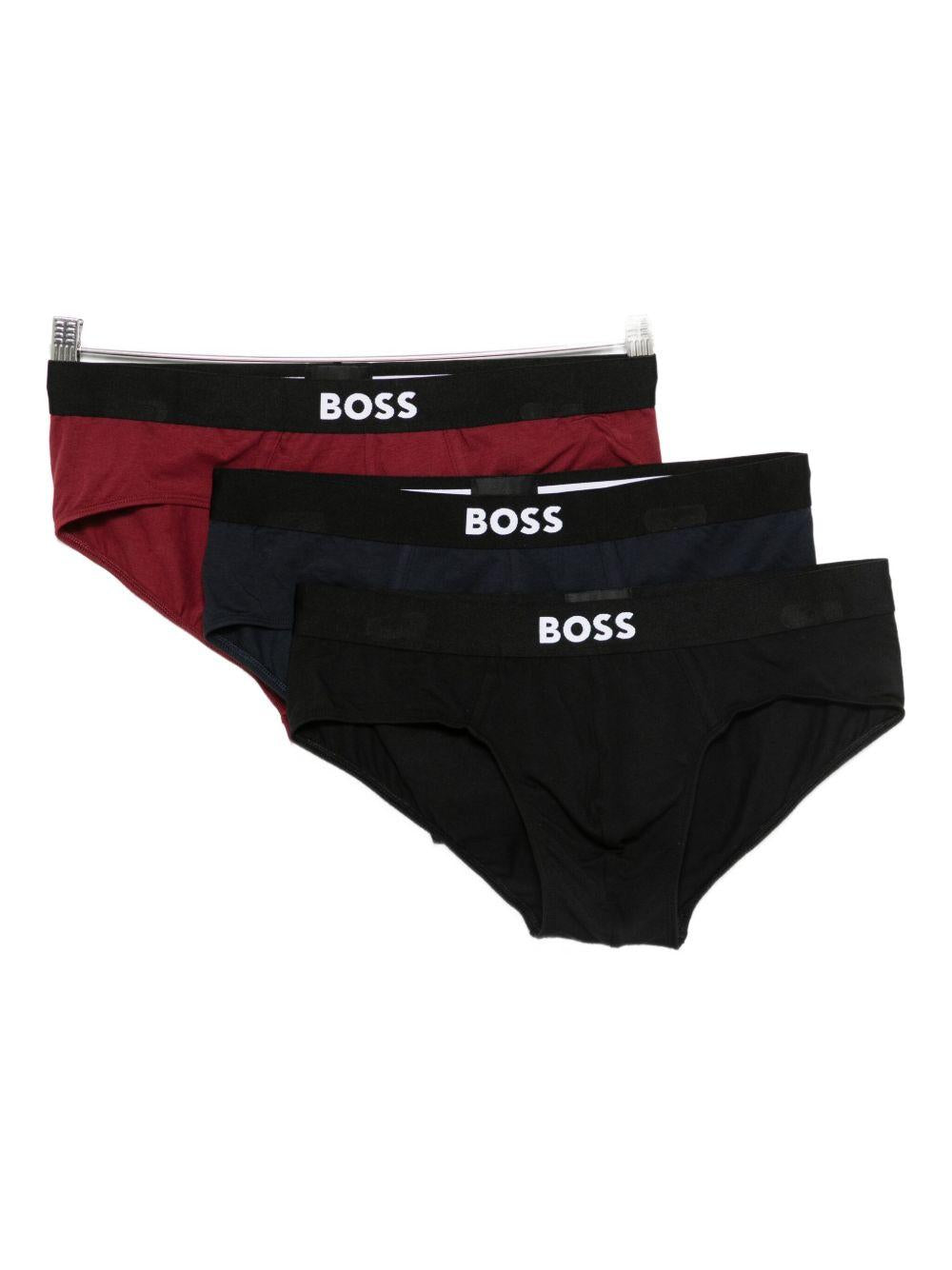Set di Tre Boxer con Fascia Elastica Logata 50546561 981 BOSS 