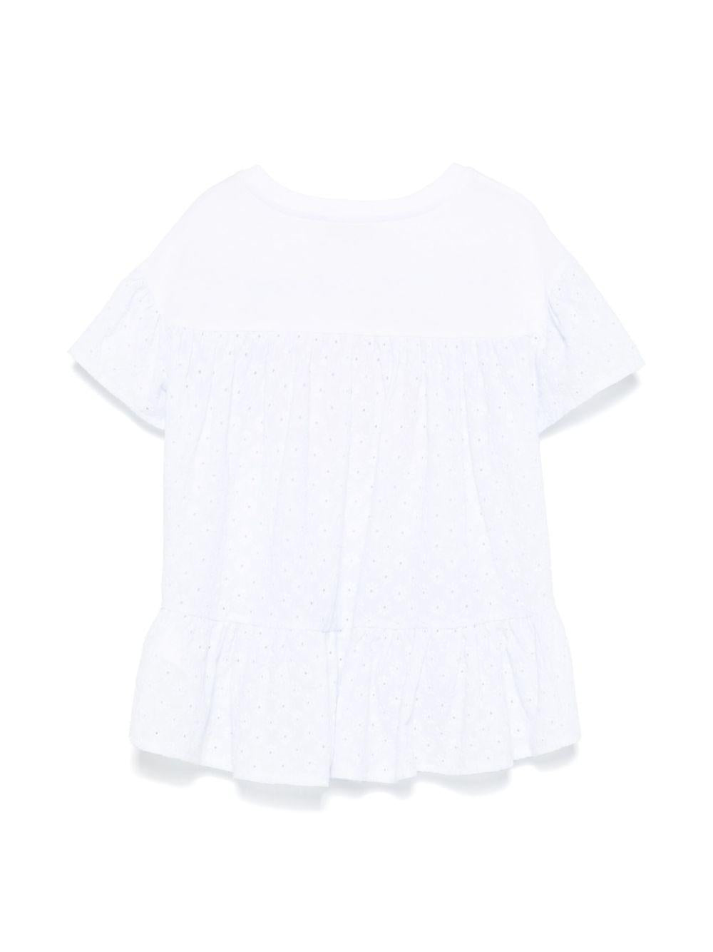 T-shirt bianca stampa borsa Capri