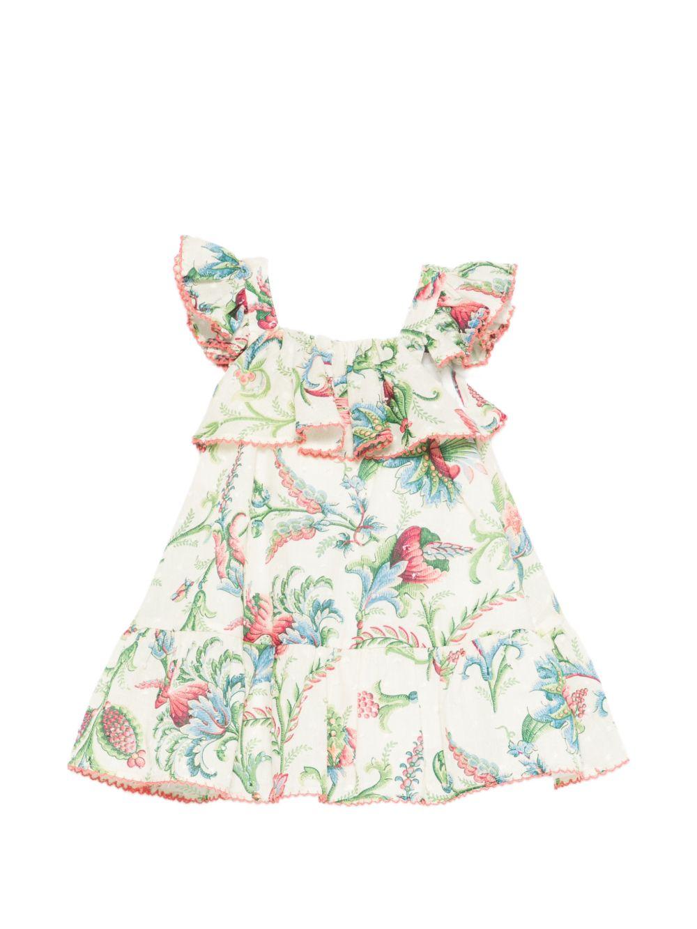 Abito con rouches e stampa floreale GY1060M0082 106MC ETRO KIDS 