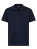Polo regular logo ricamato blu