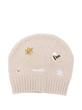 Berretto beige con ricamo