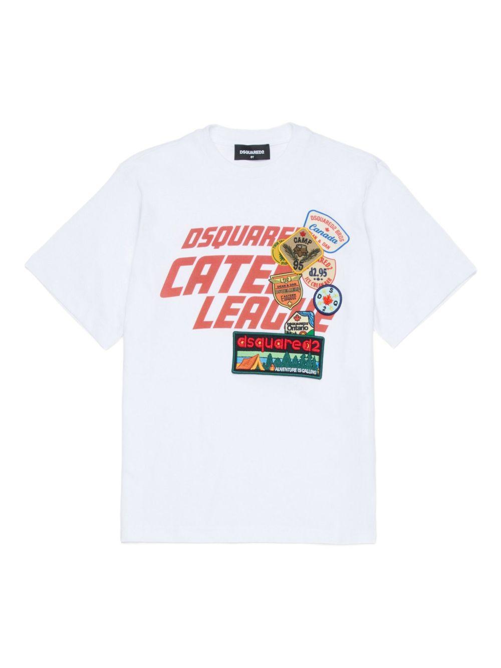 T-shirt girocollo a maniche corte DQ3165D0ACD DQ100 DSQUARED KIDS 