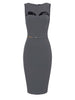 Tubino midi cut-out piombo
