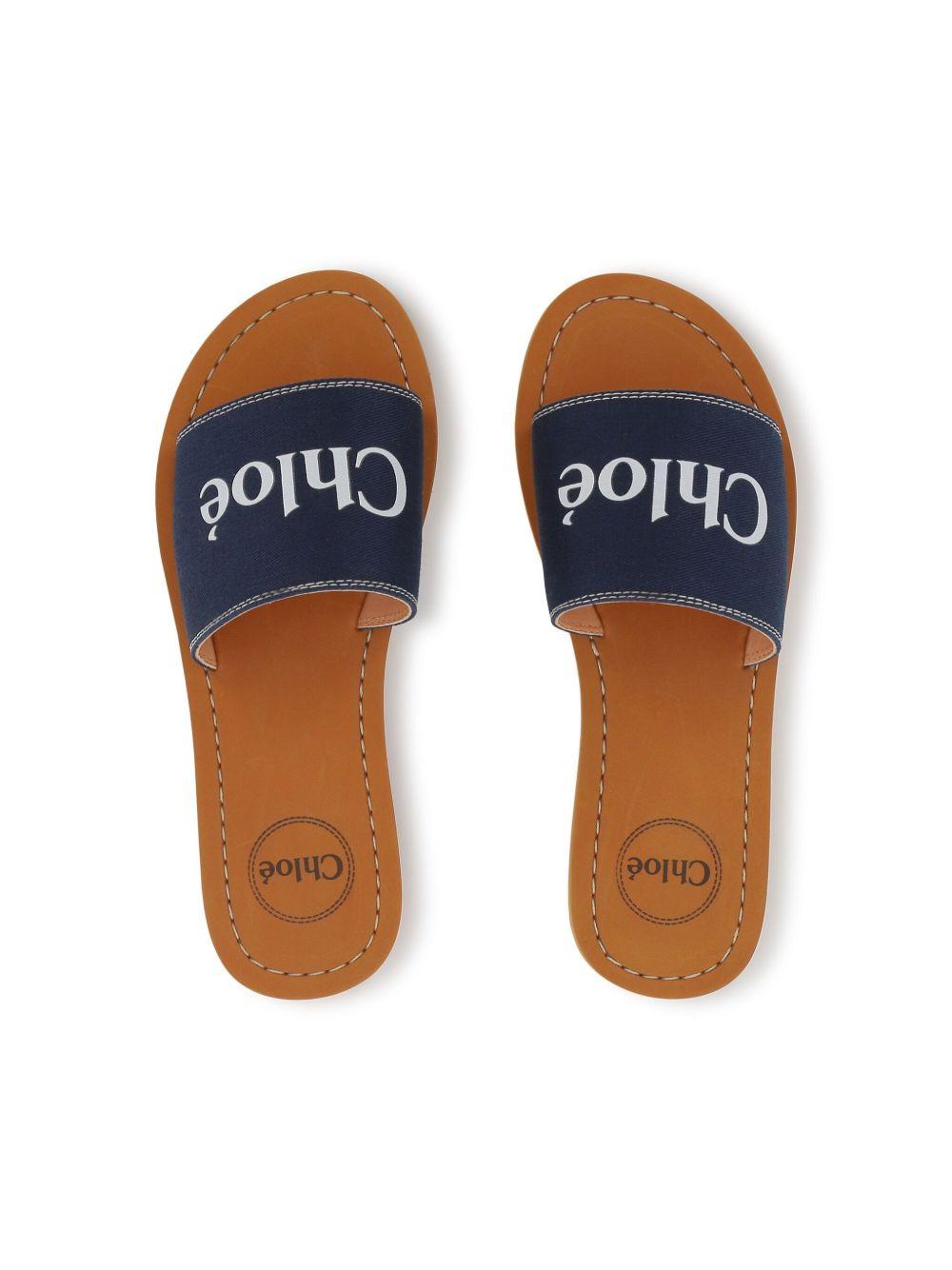Sandalo fascia logata blu