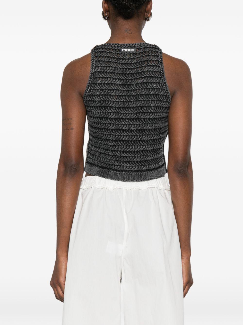 Gilet in cotone a trecce con bottoni 106859A3BA I91 PINKO 