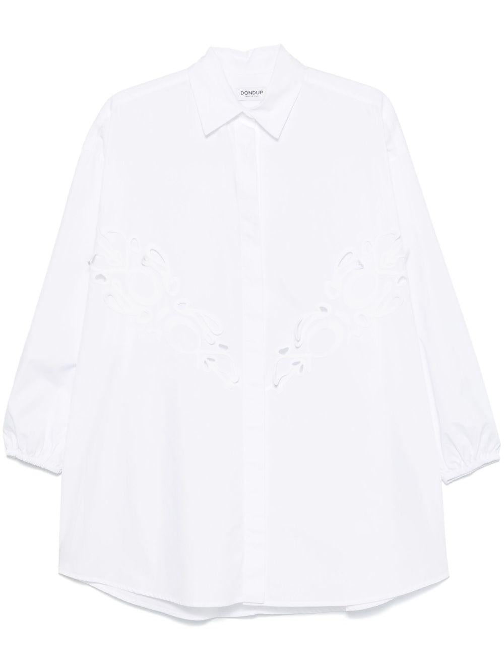 Camicia bianca ricami traforati