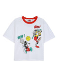 T-shirt in cotone con stampa Mickey Mouse