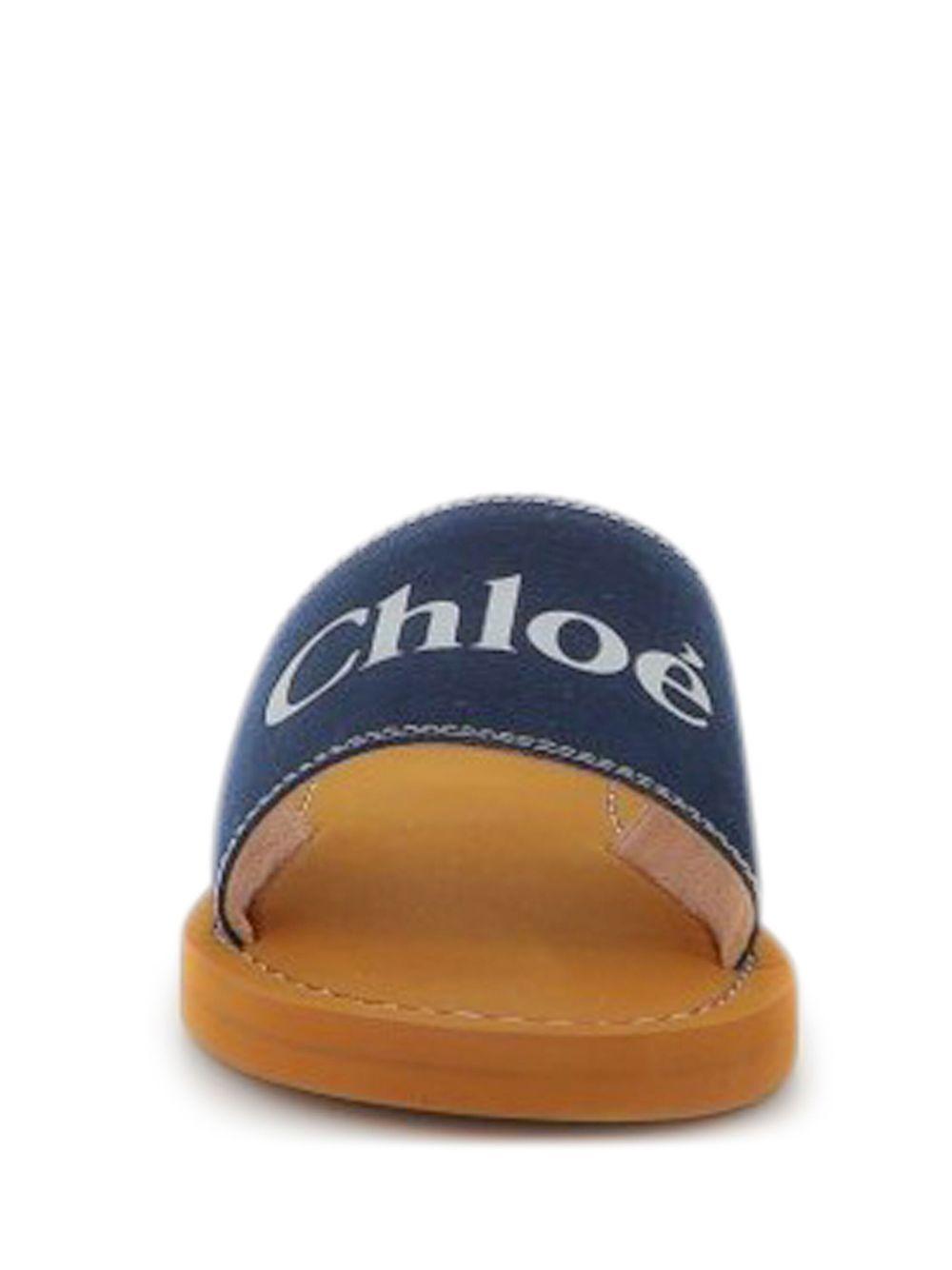 Sandalo fascia logata blu