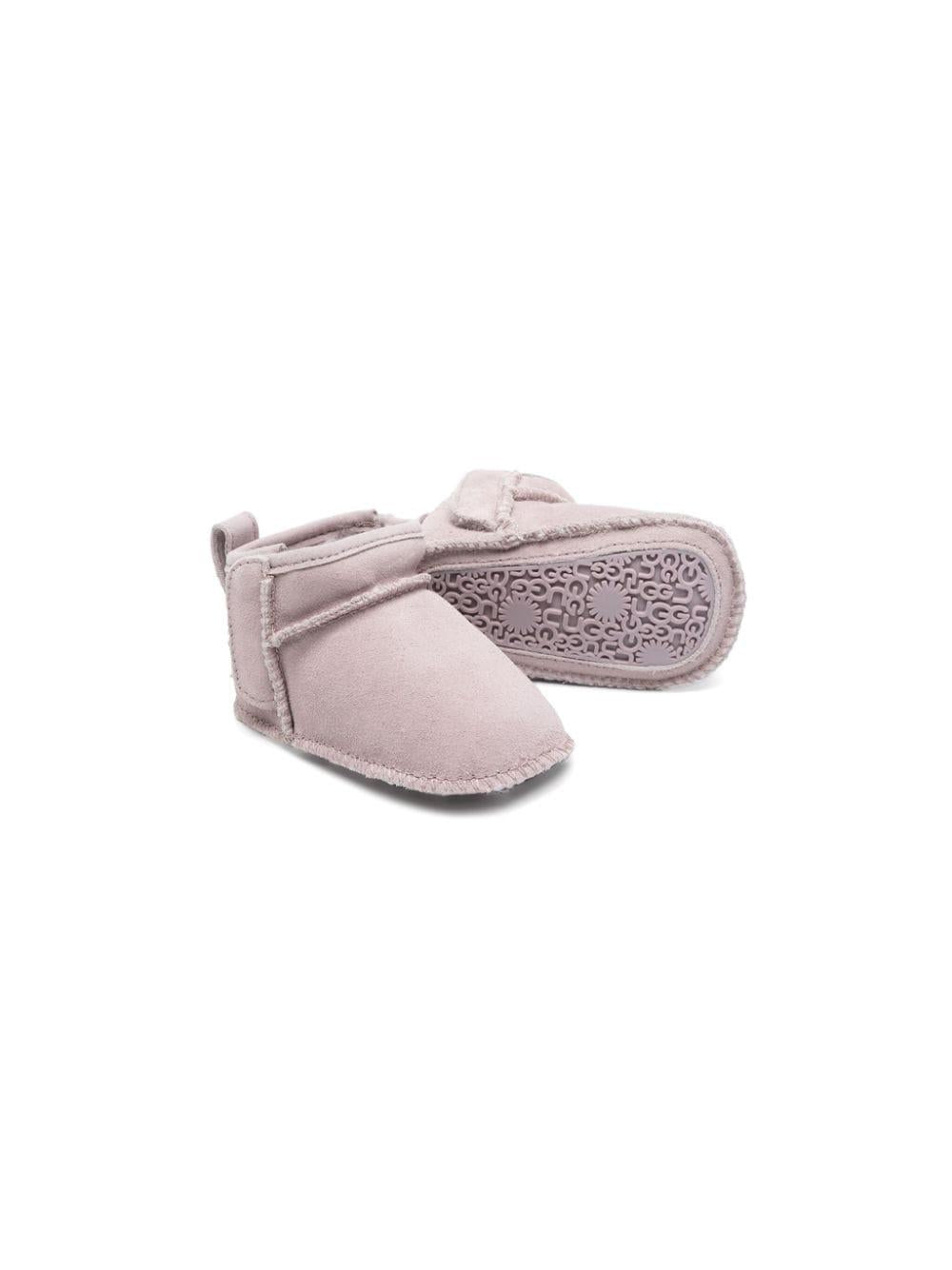 Scarpette rosa grigio neonata
