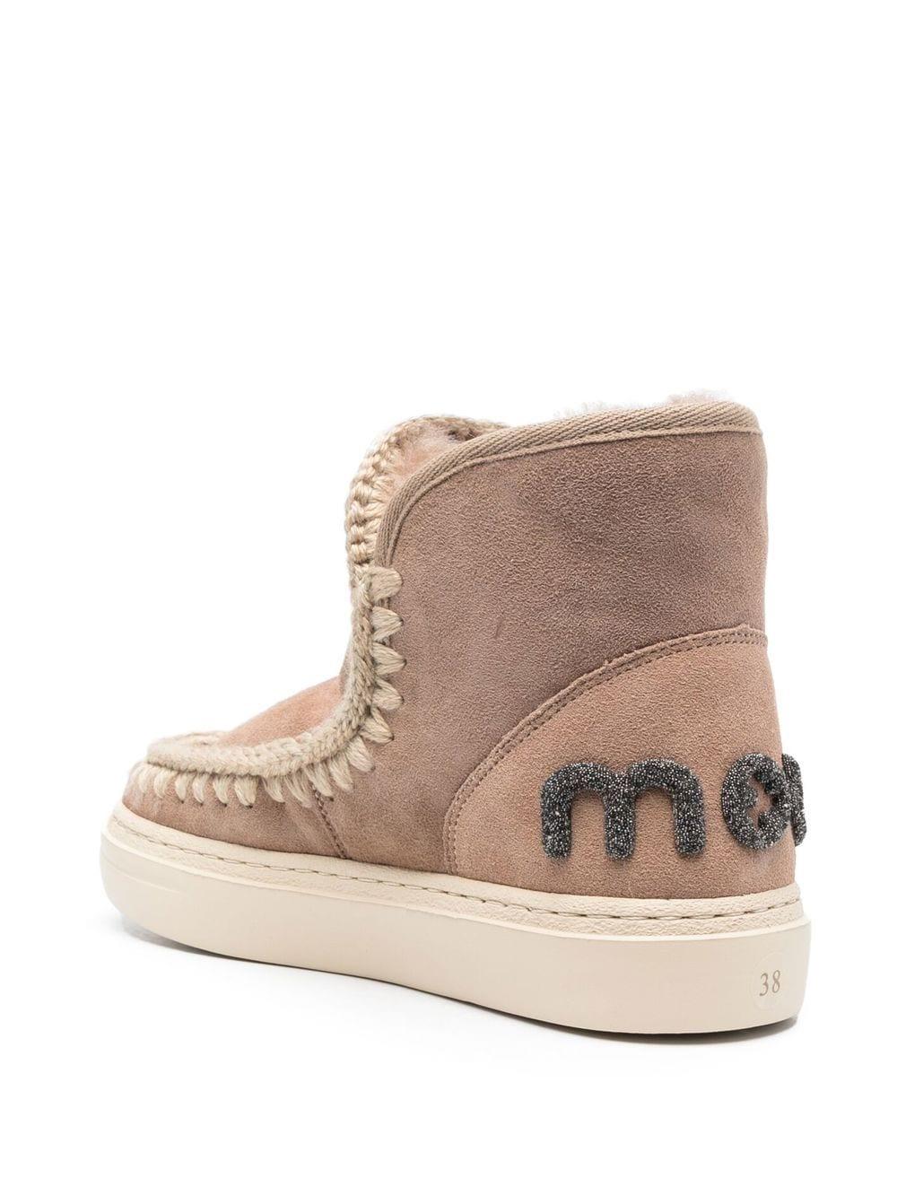 Sneaker Eskimo bold logo glitter cammello