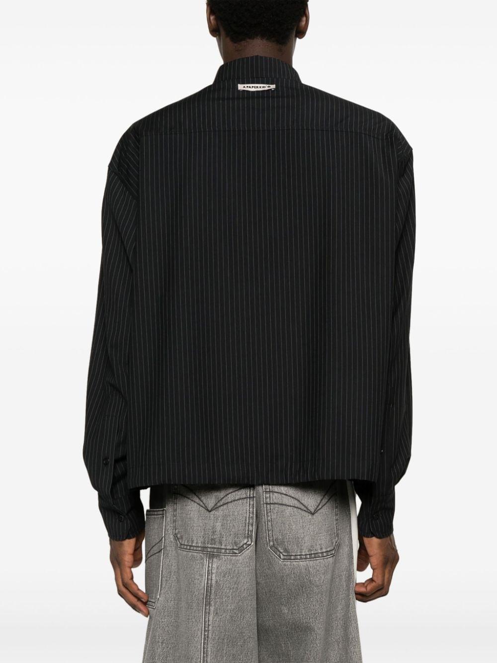 Camicia nera gessata