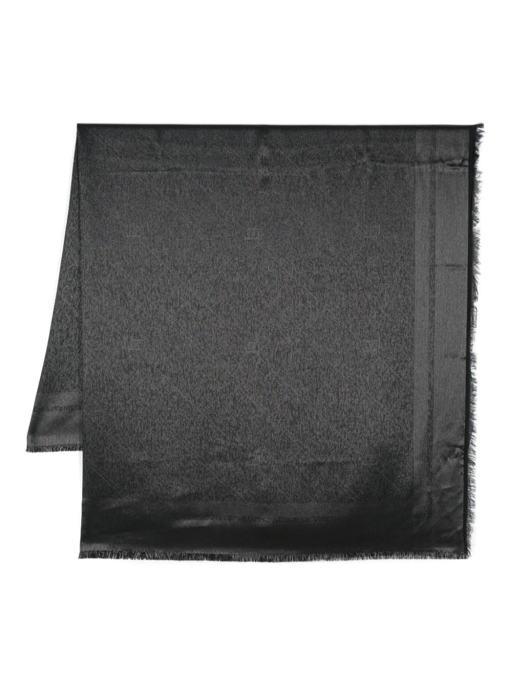Pashmina nera lurex fantasia diagonale