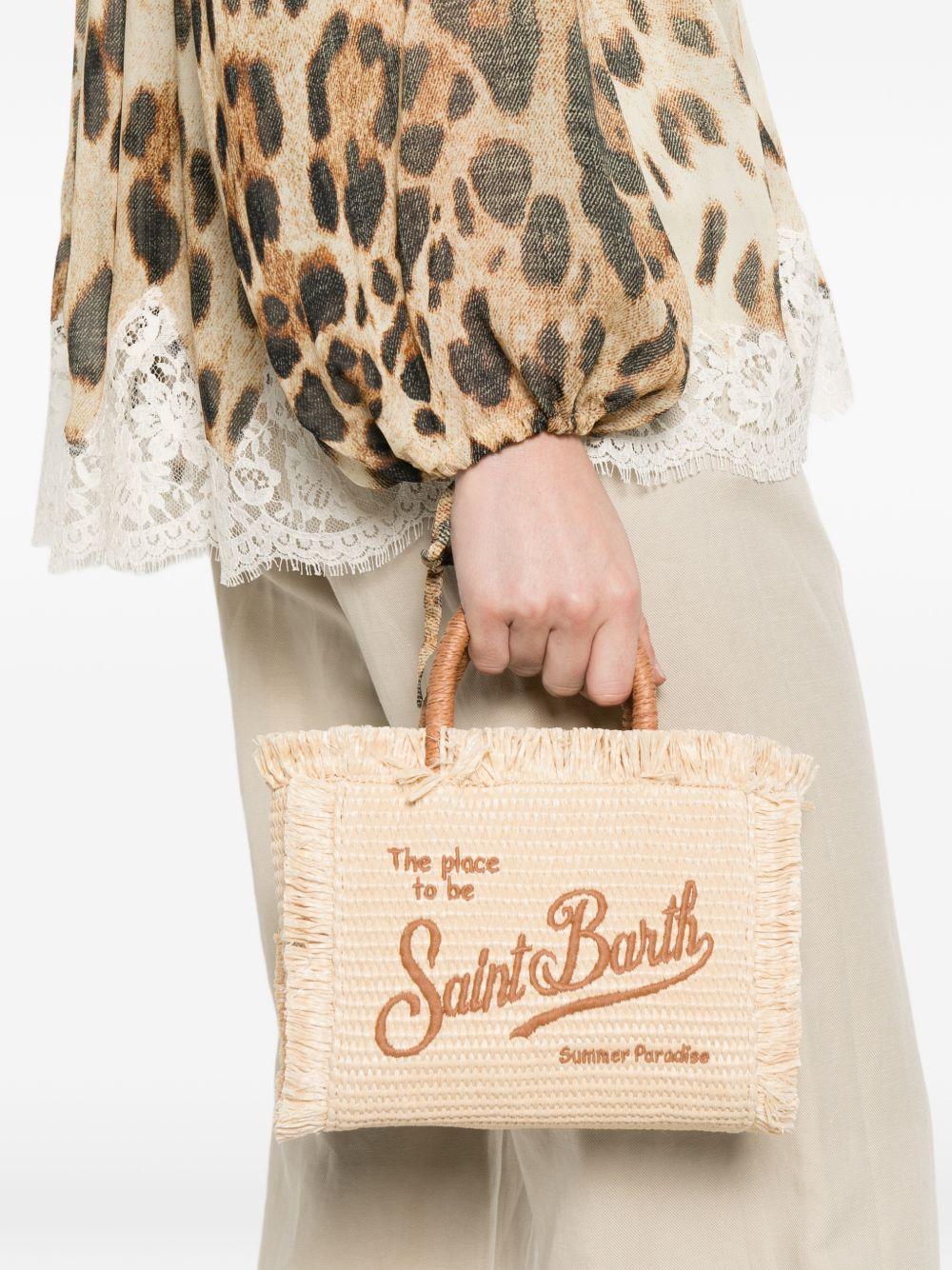 Borsa tote in paglia con cristalli VAMI009 00368L MC2 SAINT BARTH 