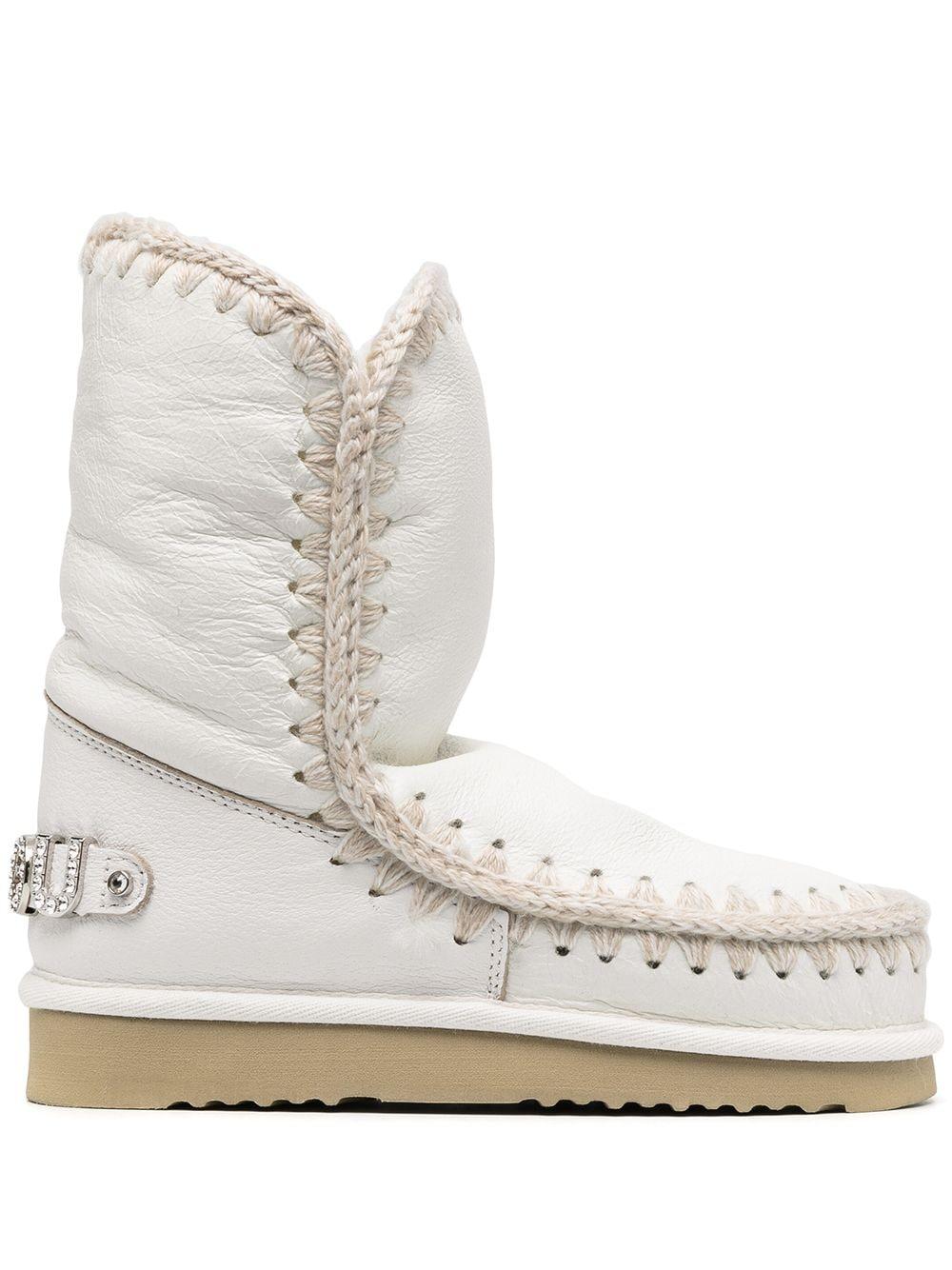 Stivale eskimo 24 logo strass bianco