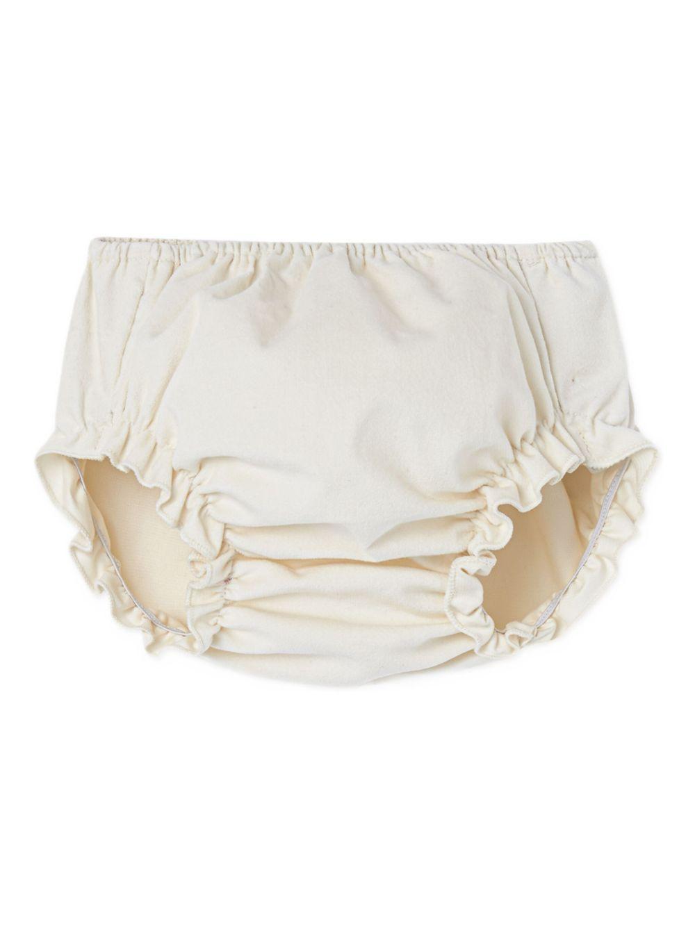 Set panna con abito e colletto in maglia 104112838 60H56 PAZ RODRIGUEZ KIDS 