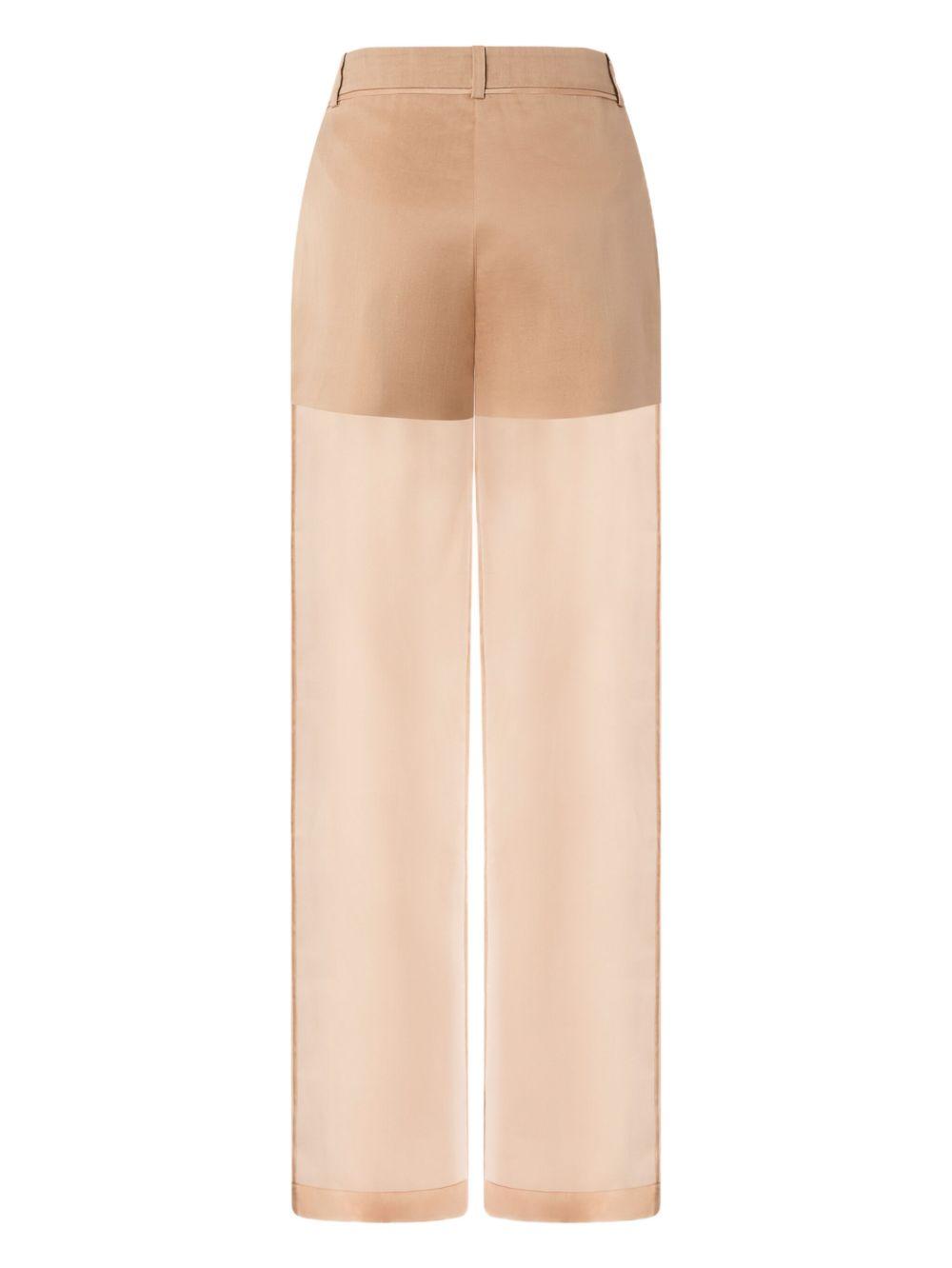 Pantalone Pispola marrone chiaro in organza