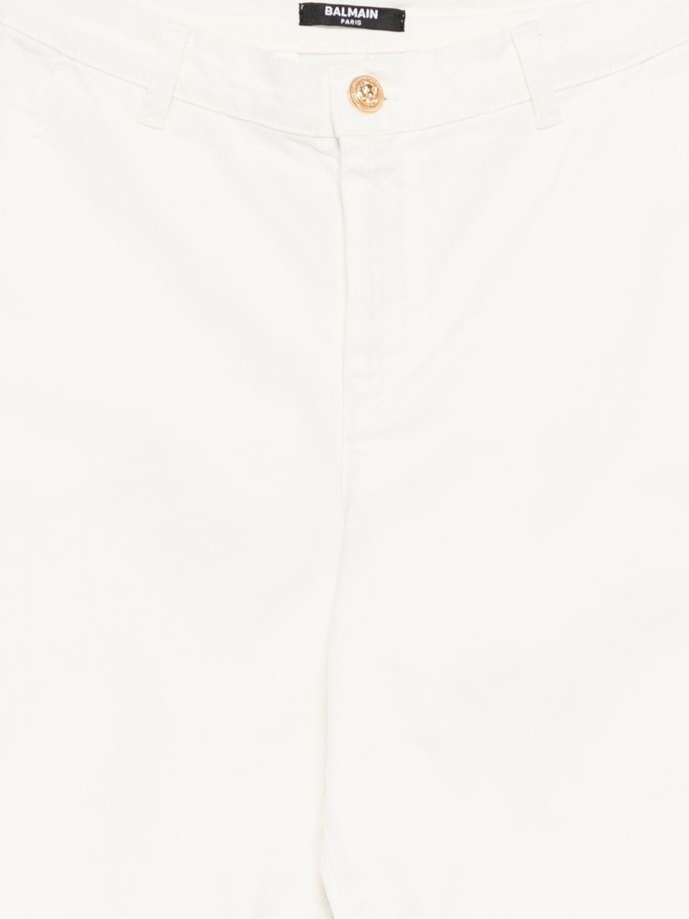 Bermuda in cotone con bottone dorato BY6Q49Z3702 100 BALMAIN KIDS 