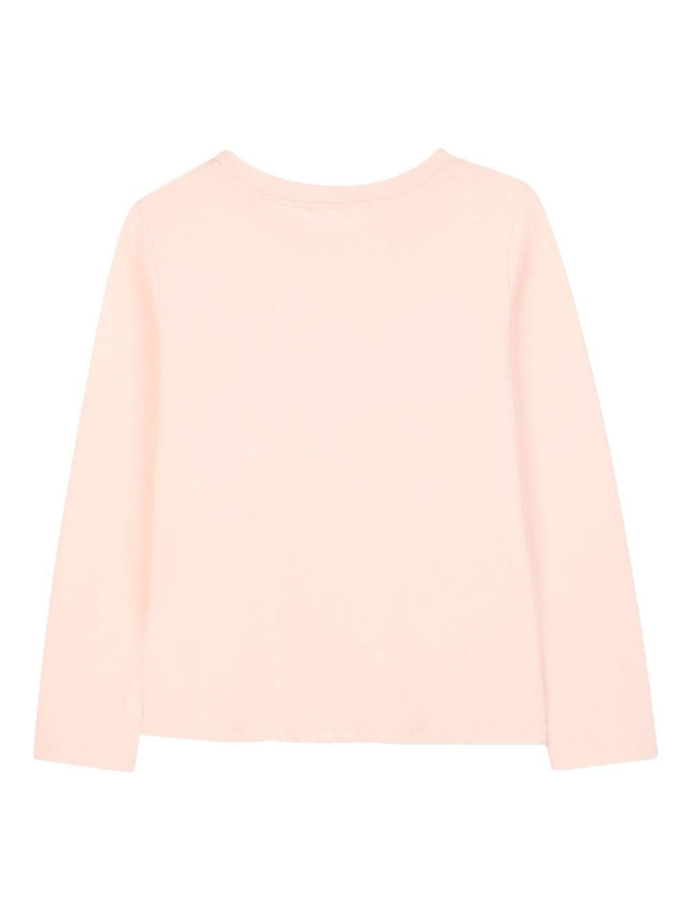 T-shirt a Maniche Lunghe con Logo Frontale C20650 46J CHLOE KIDS 