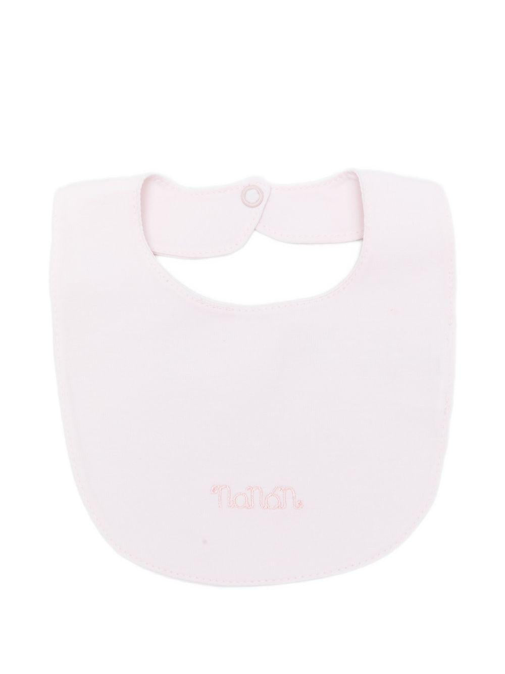 Bavetta in cotone con ricamo logo E26015 ROSA NANAN KIDS 