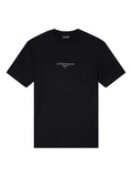 Black T-shirt with logo embroidery