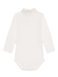 Baby girl long sleeve white bodysuit