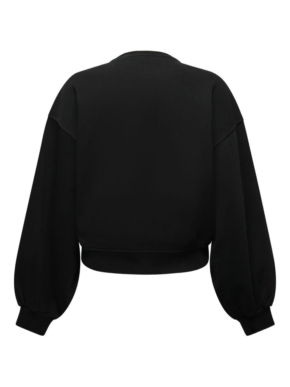 Felpa nera ricamata a maniche raglan 105510A2RB Z99 PINKO 