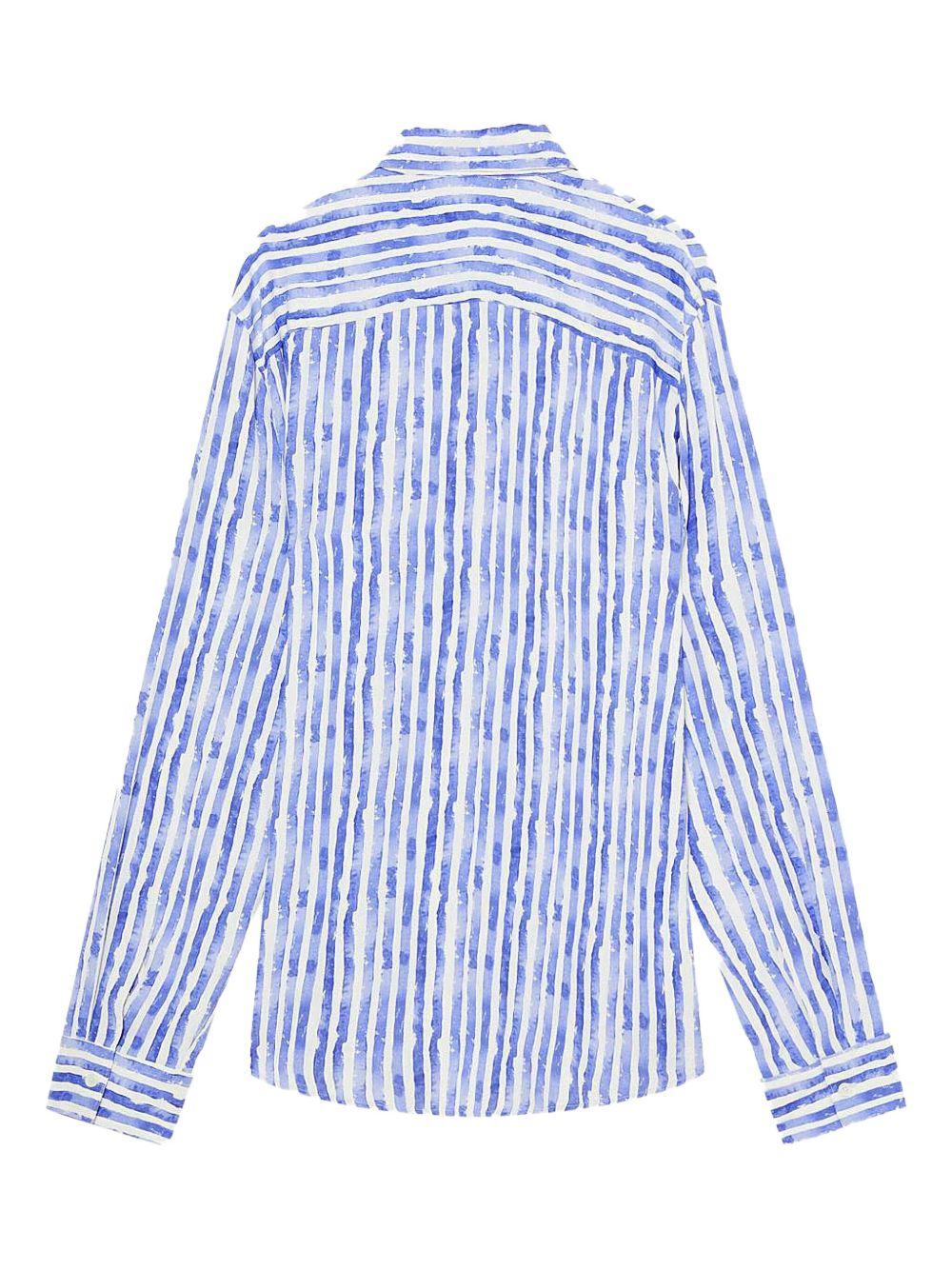 Camicia blu fantasia a righe 5C0310A093 FF55 PATRIZIA PEPE 