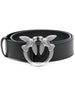 Cintura love berry nera e argento h4