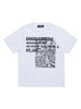 T-shirt bianca stampa centrale
