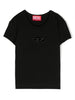 T-shirt nera Oval-D tono su tono